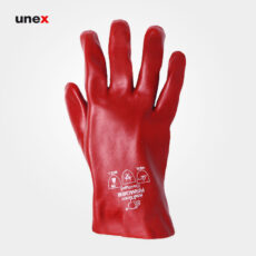دستکش ضد اسید پوشا کوتاه قرمز جین ۶ تایی