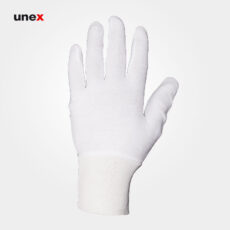 دستکش ضد حساسیت سفید, دستکش سفید پارچه ای ساده پنبه ای