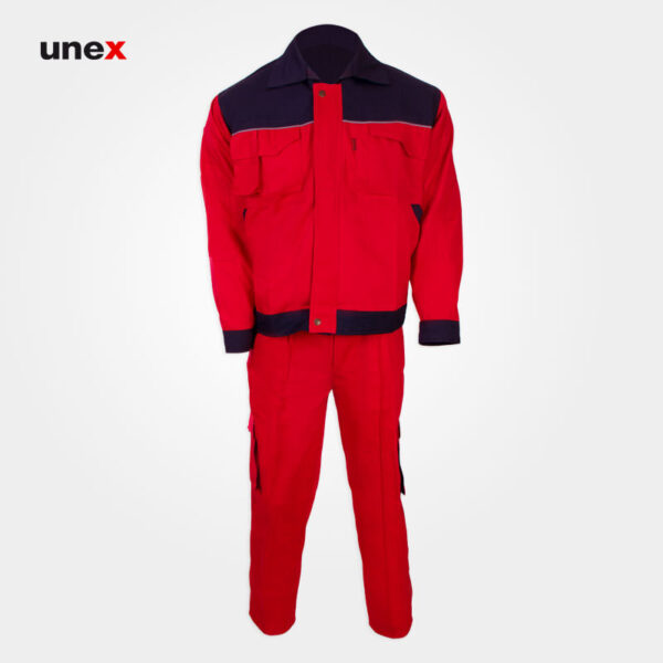 لباس کار یونکس مهندسی 360 گرم قرمز سرمه ای