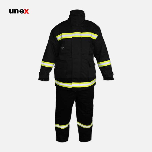 لباس عملیاتی آتش نشانی یونکس FIREMAN کتان مشکی
