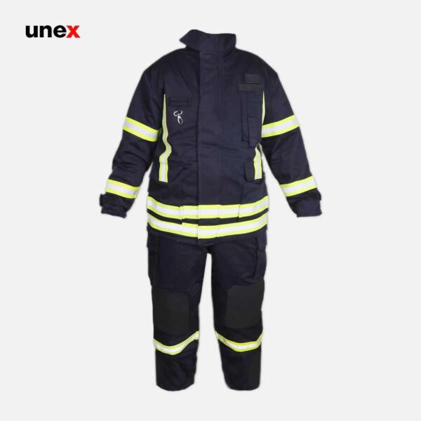 لباس عملیاتی آتش نشانی یونکس طرح PBI سرمه ای