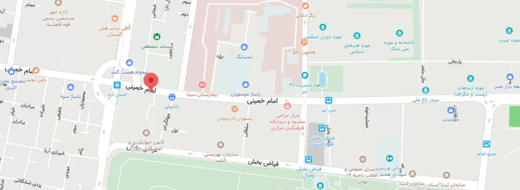 نقشه فروشگاه تهران
