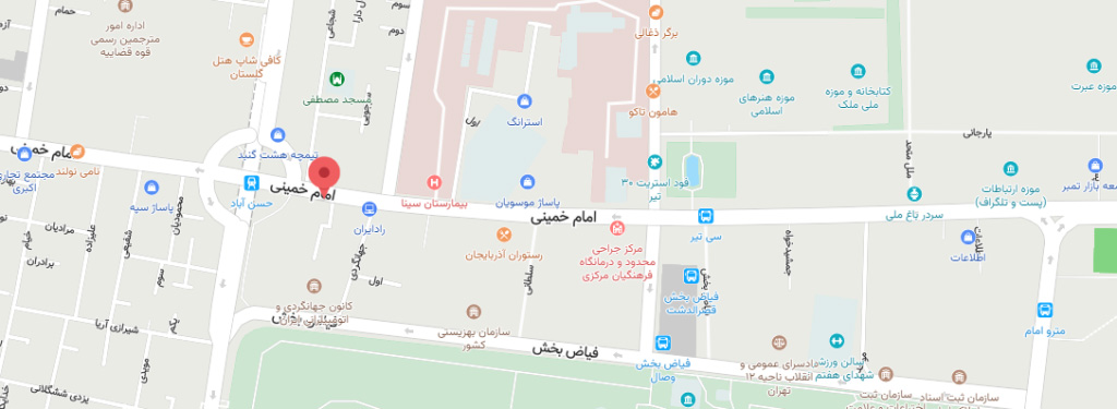 نقشه فروشگاه تهران
